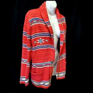 RALPH LAUREN RED EXCLUSIVE HAND KNIT CARDIGAN XL